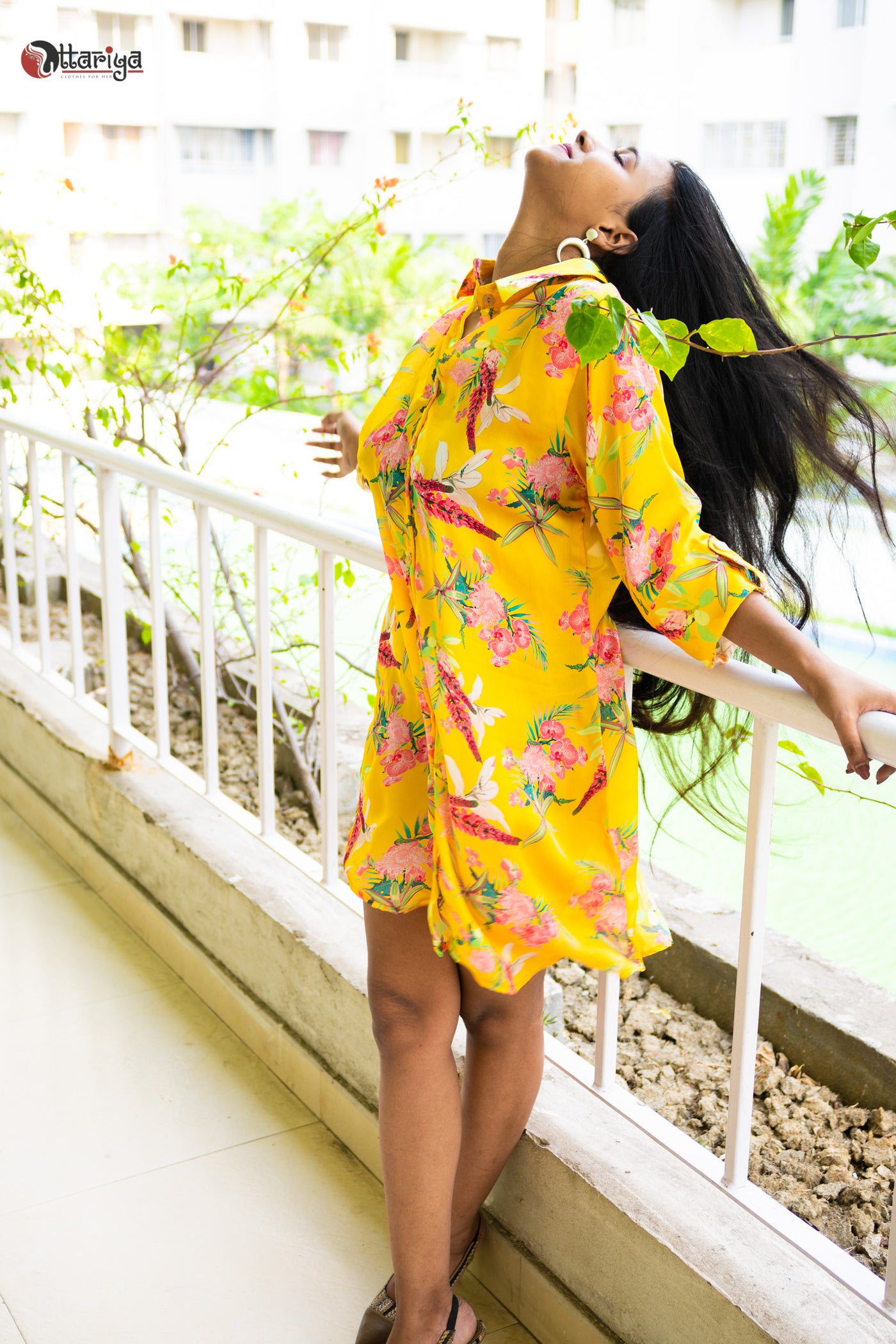 Sunehri Saaj Printed Maslin Silk Dress - Uttariya