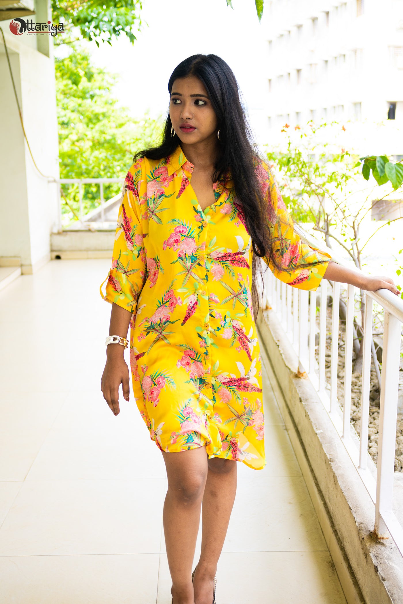 Sunehri Saaj Printed Maslin Silk Dress - Uttariya