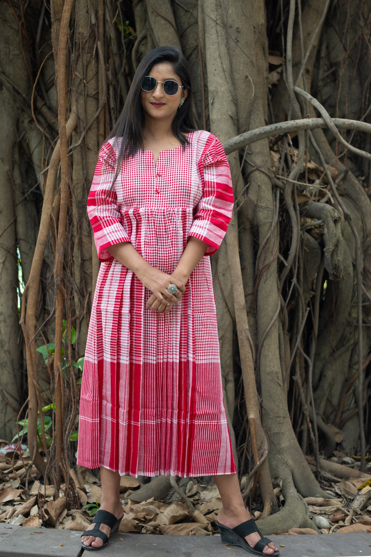 Bahar Gamcha Dress