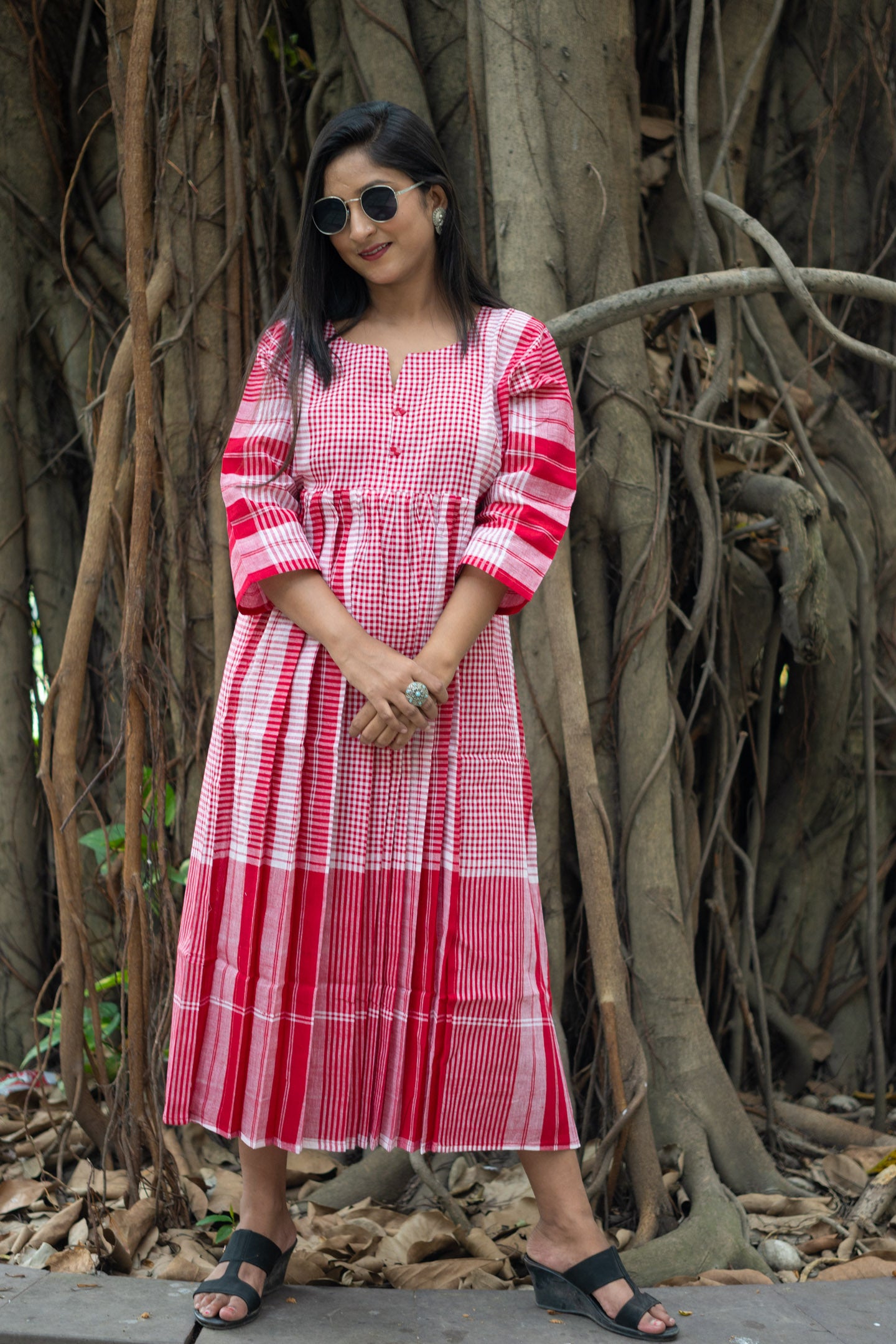 Bahar Gamcha Dress