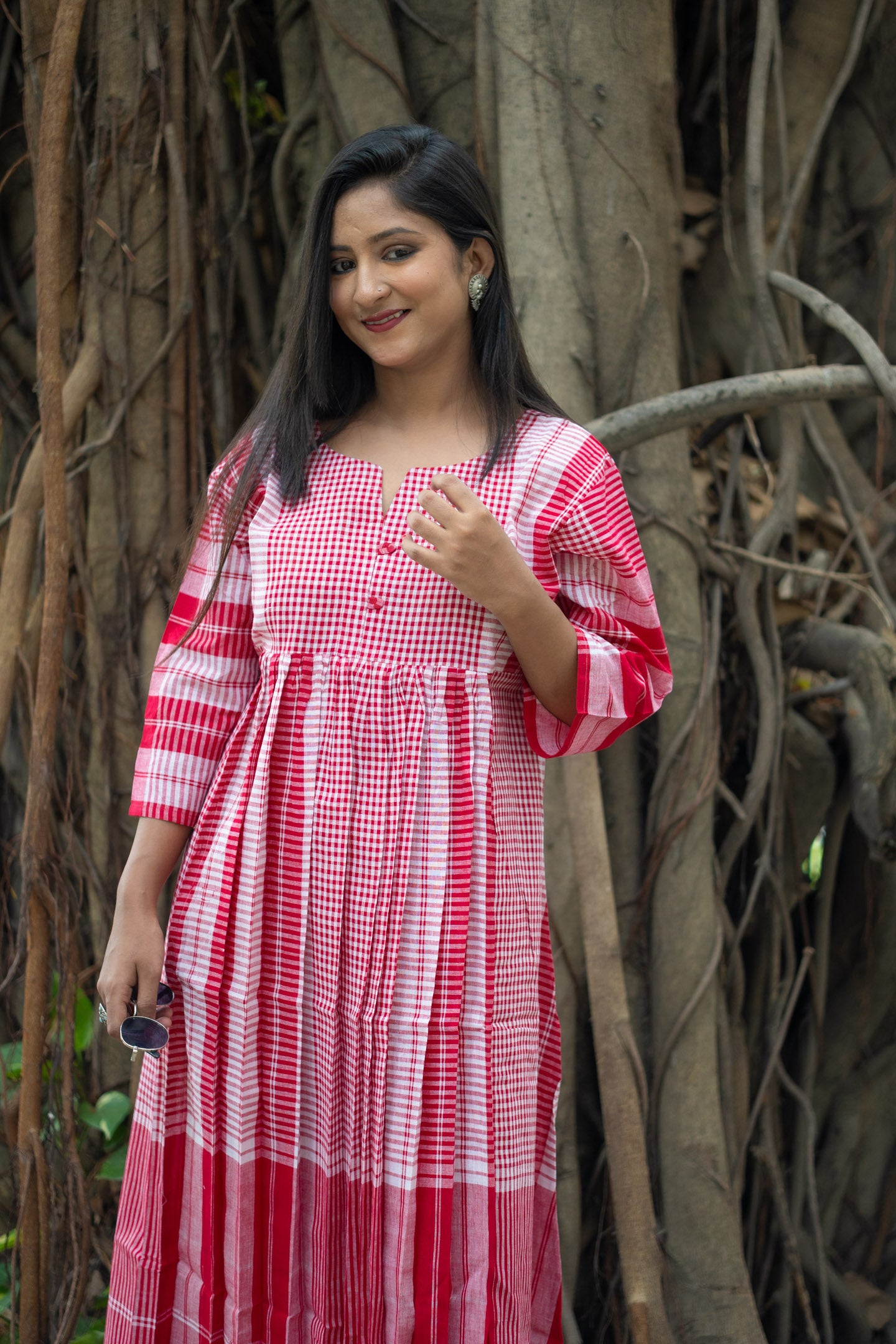Bahar Gamcha Dress