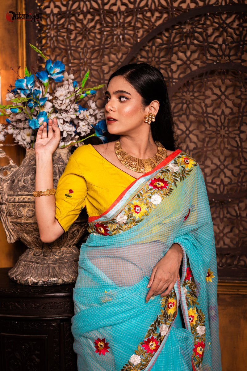Mystic Mahogany Kahiwari Saree