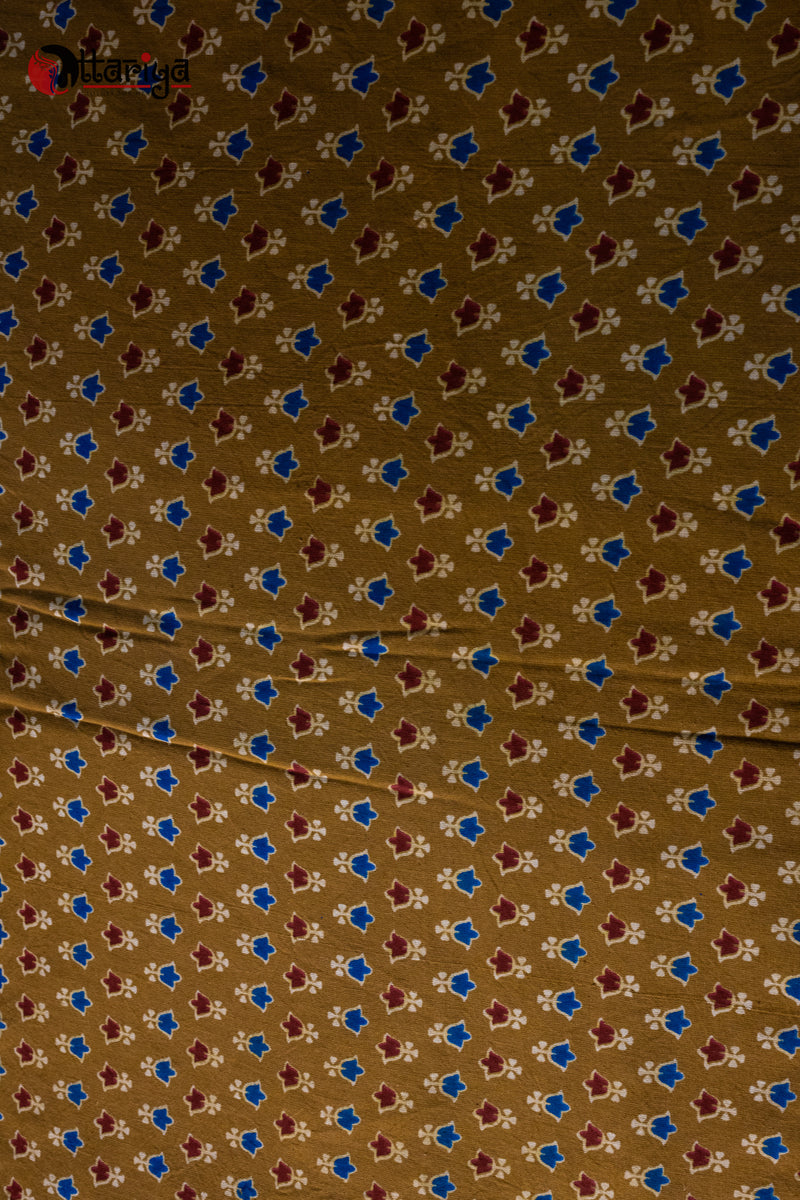 Yellow  Ajrakh FAbric