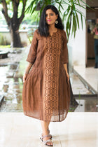 Chandan French Knot Mul Cotton Dress - Uttariya