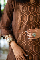 Chandan French Knot Mul Cotton Dress - Uttariya