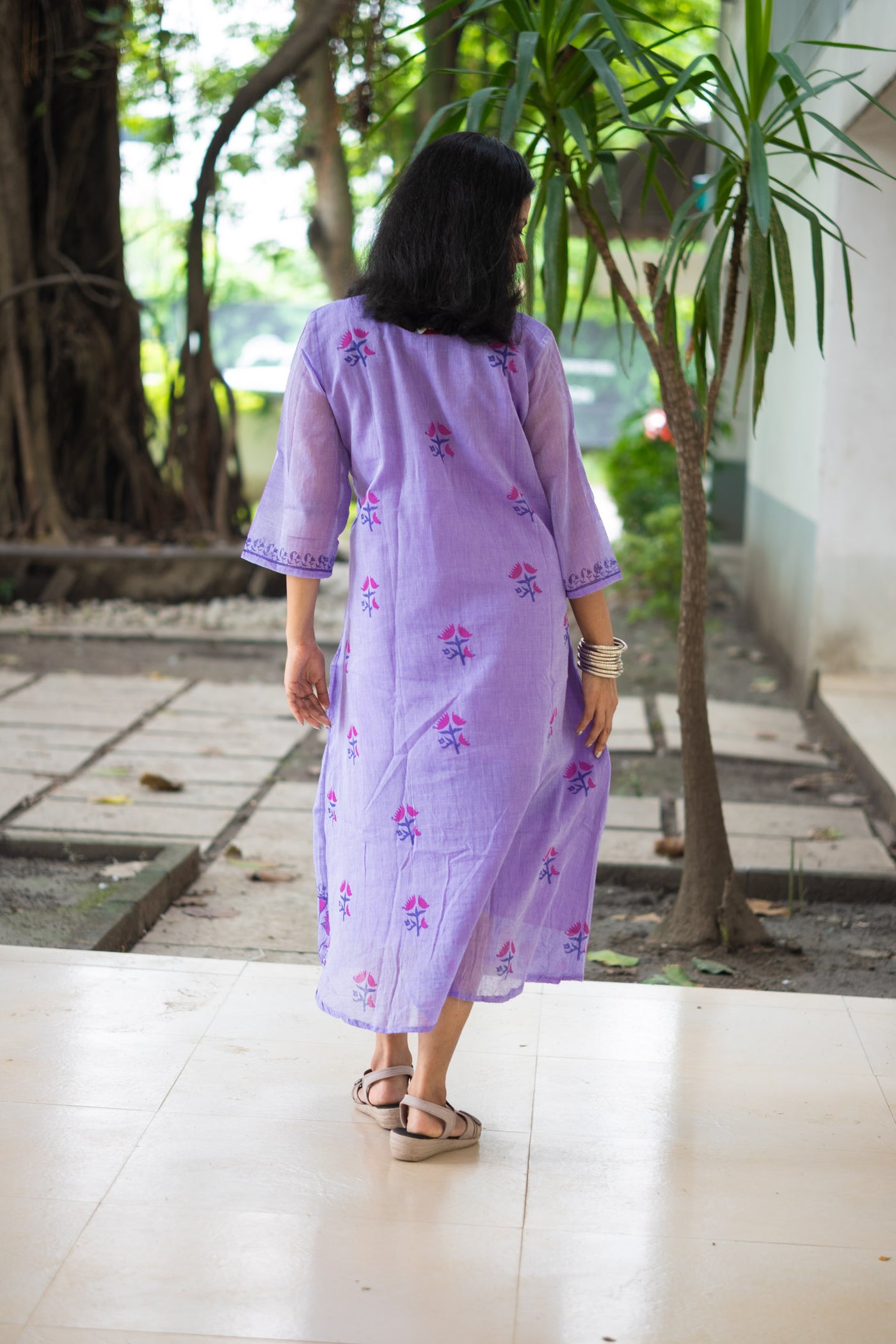 Oparajita French Knot Mul Cotton Dress