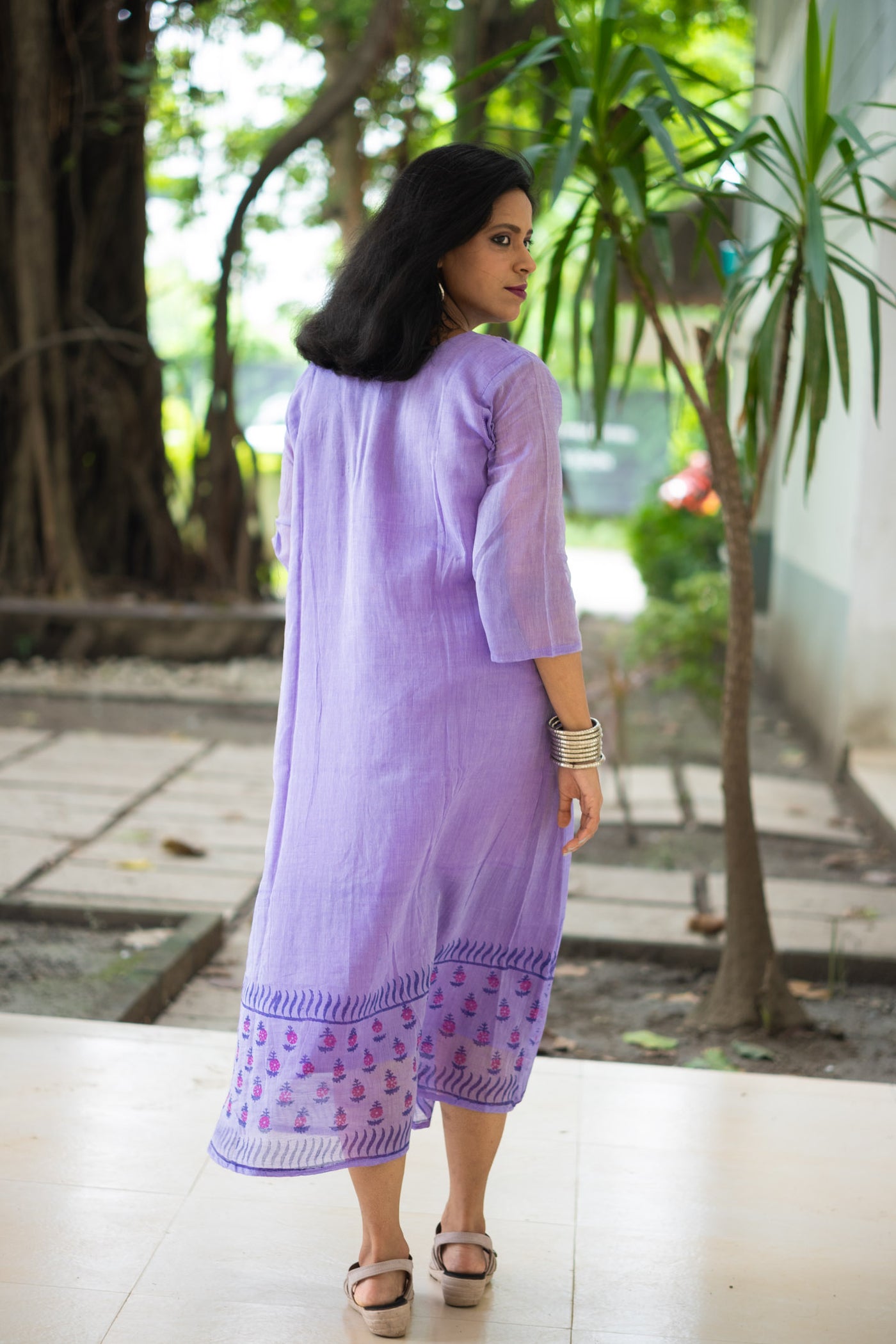 Oparajita French Knot Mul Cotton Dress