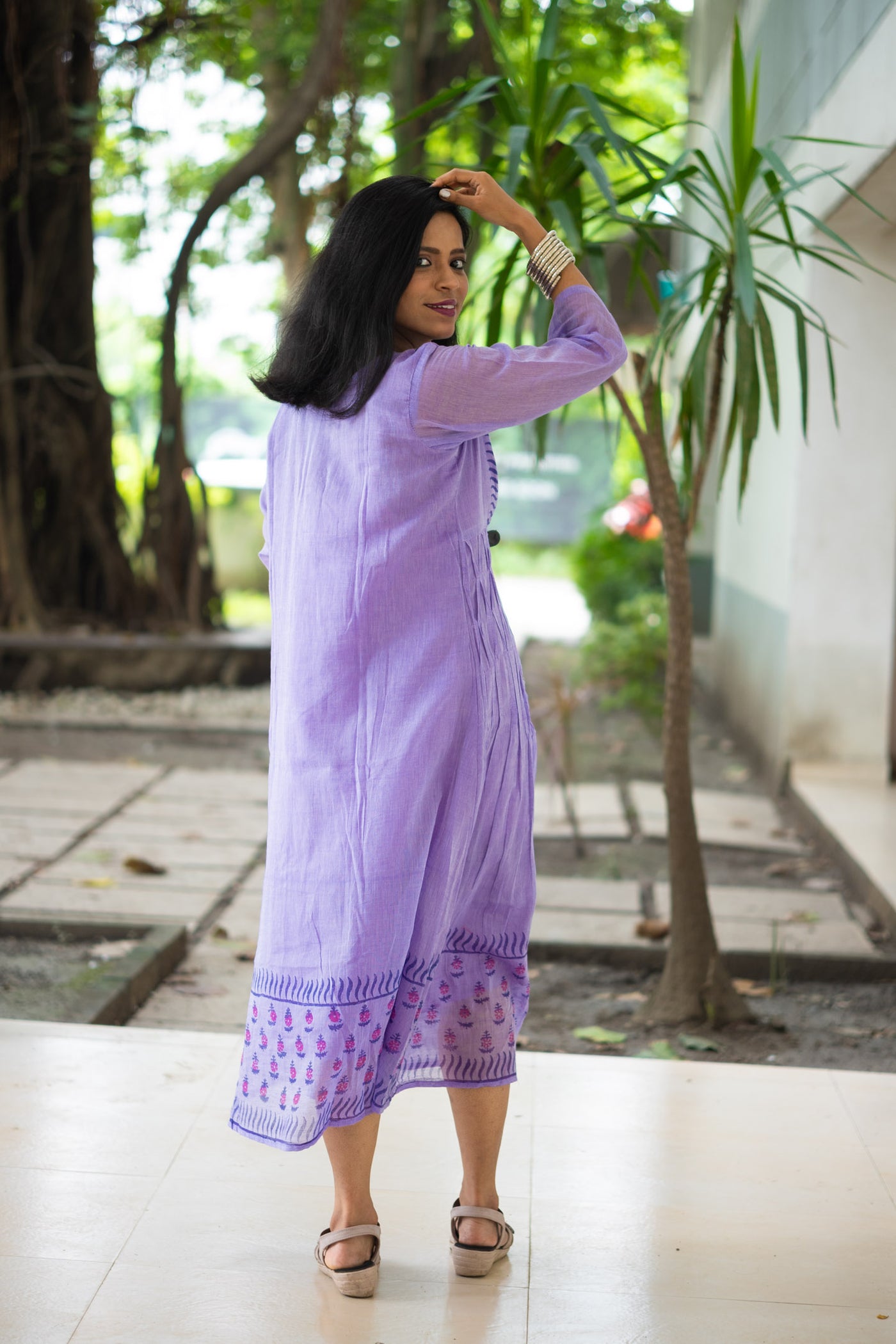 Oparajita French Knot Mul Cotton Dress