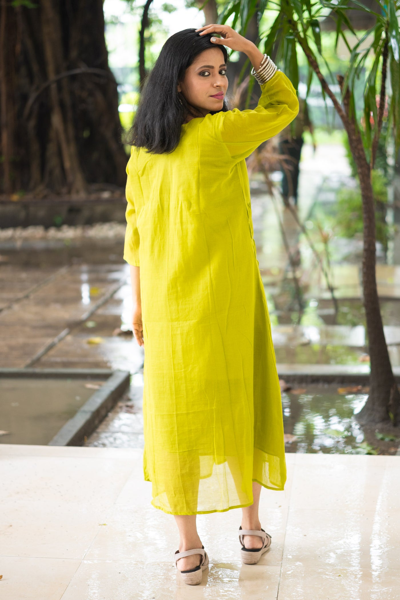 Panchi French Knot Mul Cotton Dress