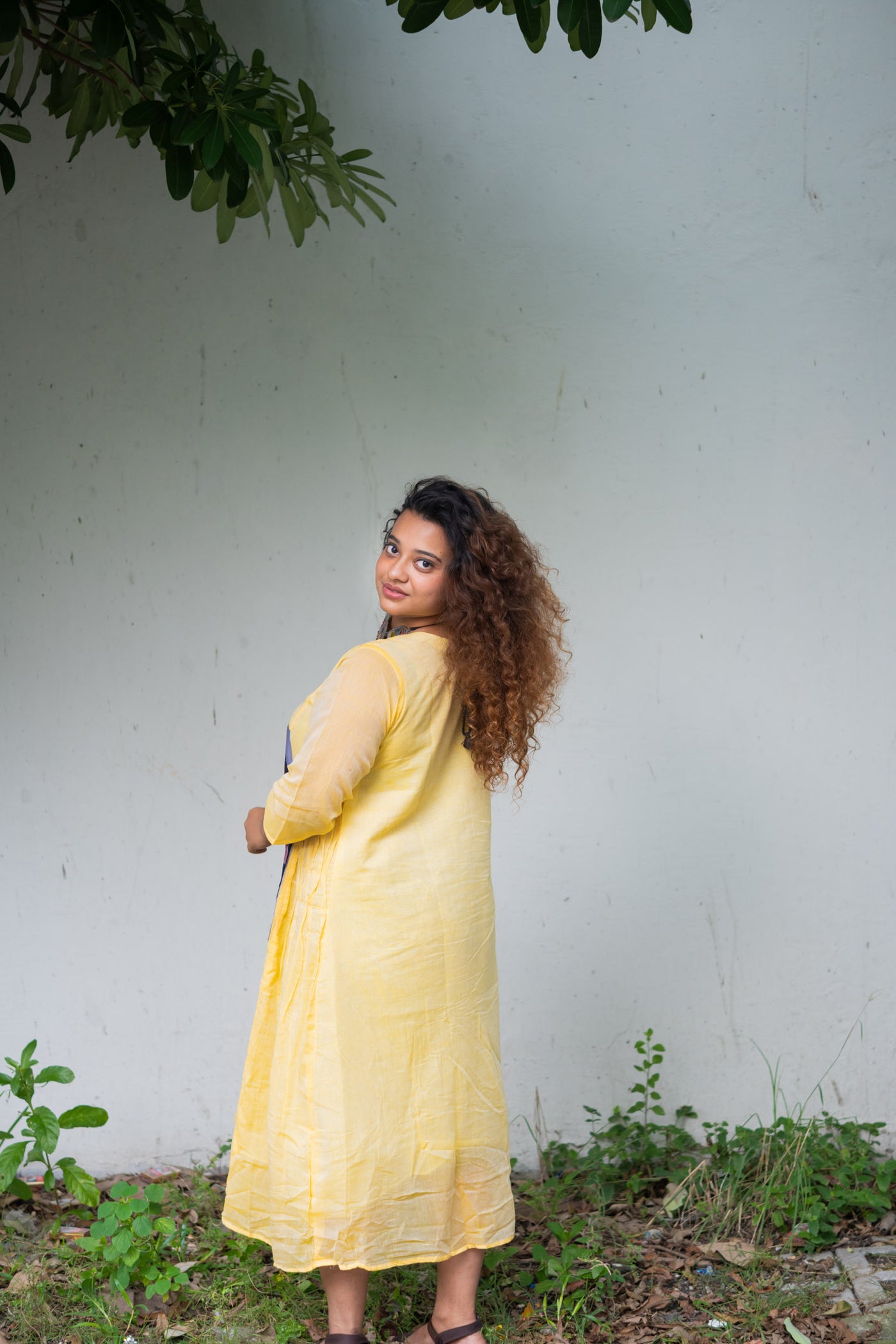 Holud Pakhi Dress