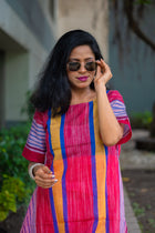 Abeer Gamcha Weave Tunic Dress
