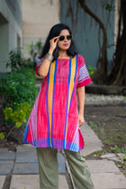 Abeer Gamcha Weave Tunic Dress