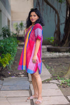 Abeer Gamcha Weave Tunic Dress
