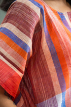 Gamcha Handloom Dress-Kurta — Multicolor Check - Uttariya