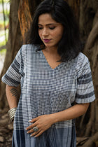 Neelambari Gamcha Weave Tiered Maxi Dress