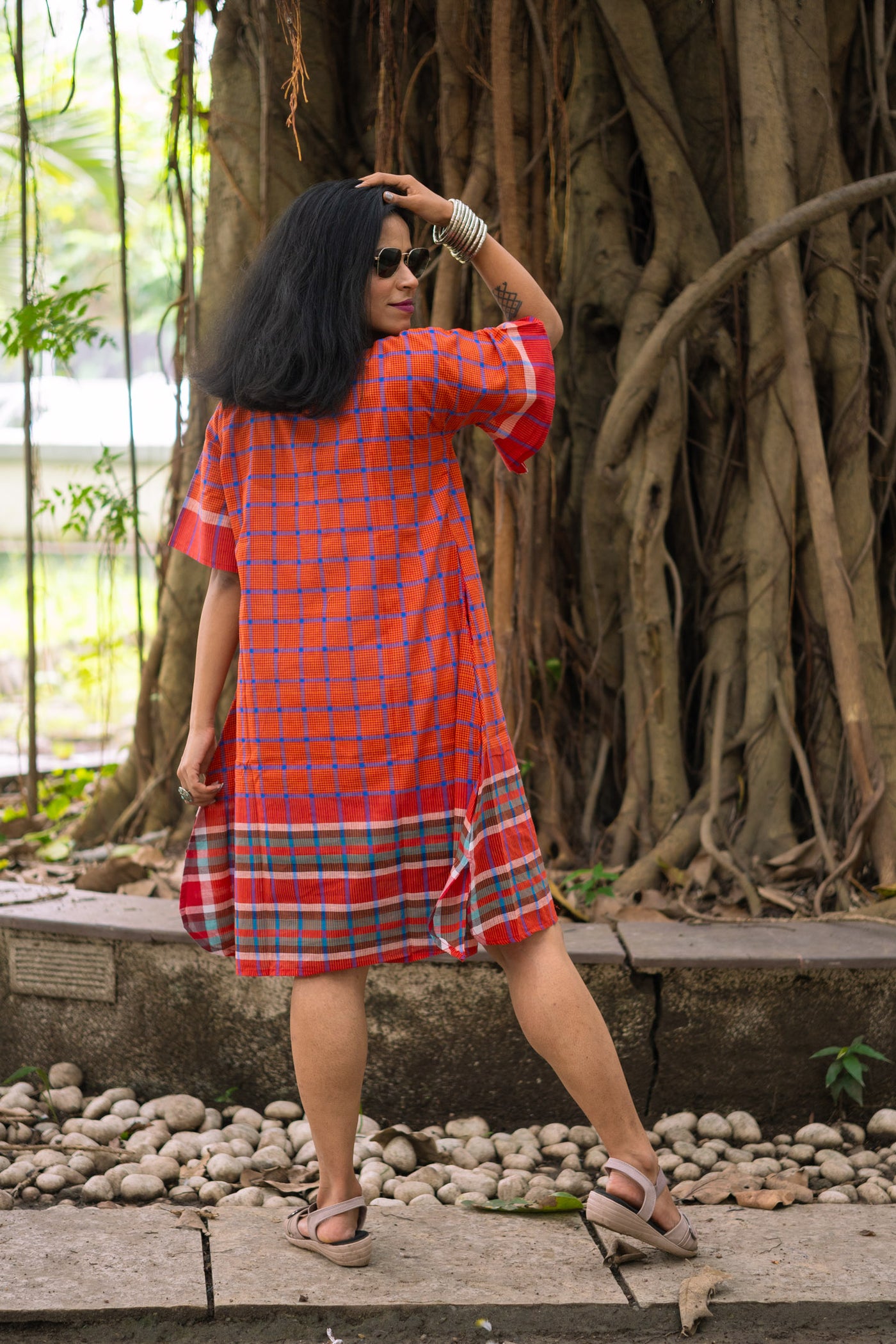 Sohoj Gamcha Weave Relaxed Shift Dress