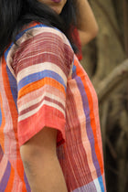 Dhaari Gamcha Weave Shift Dress