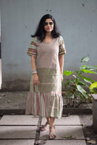 Rong Gamcha Weave Tiered Midi Dress - Uttariya