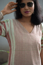 Rong Gamcha Weave Tiered Midi Dress - Uttariya