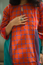 Palashi — Handwoven Gamcha Cotton Kurta Dress
