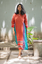 Palashi — Handwoven Gamcha Cotton Kurta Dress
