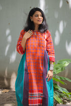 Palashi — Handwoven Gamcha Cotton Kurta Dress
