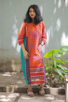 Palashi — Handwoven Gamcha Cotton Kurta Dress