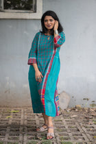 Kajori — Handwoven Gamcha Cotton Kurta Dress