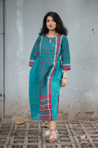 Kajori — Handwoven Gamcha Cotton Kurta Dress