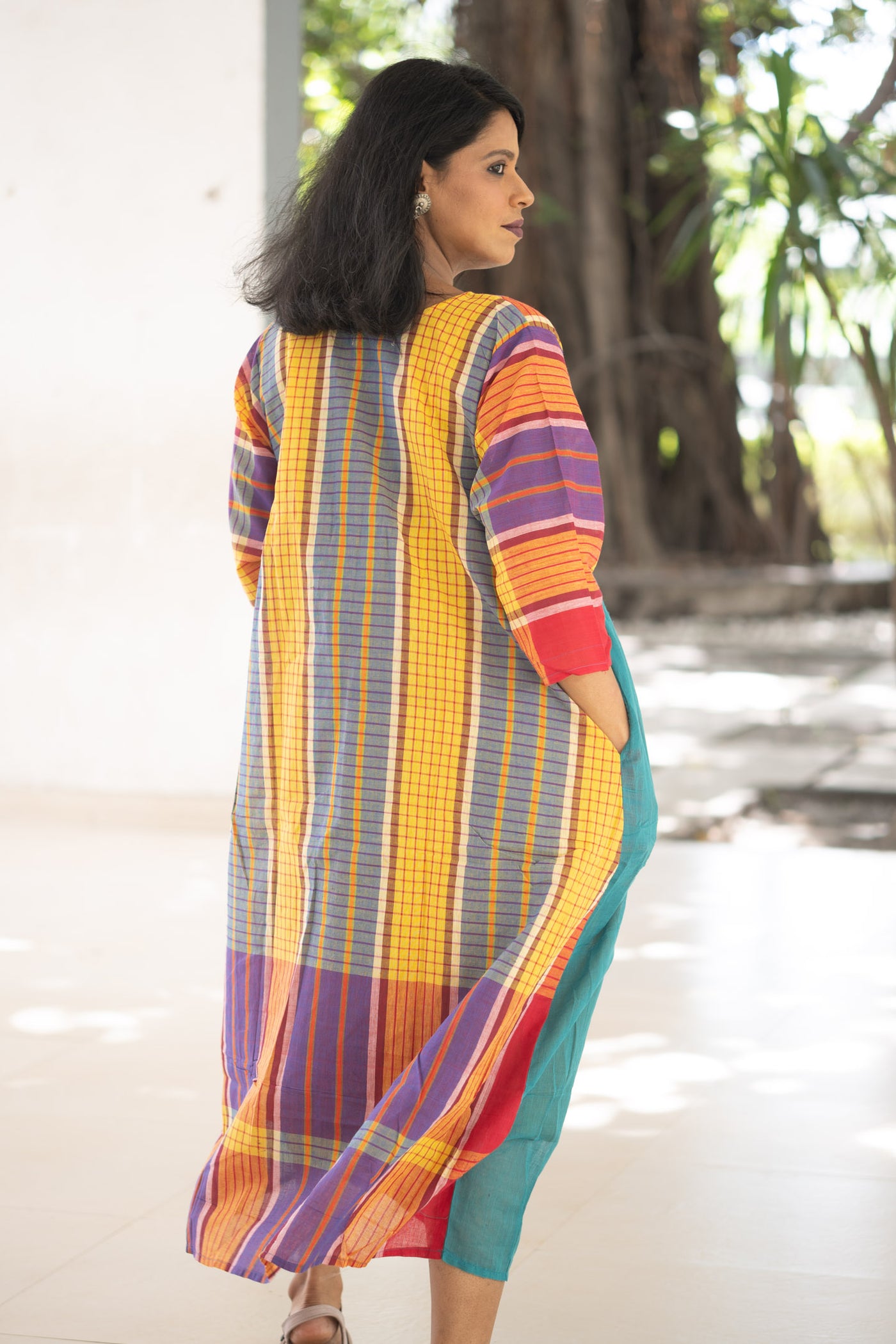 Ushoshi — Handwoven Gamcha Cotton Kurta Dress