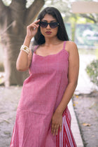 Pinjra — Handwoven Gamcha Cotton Slip Dress