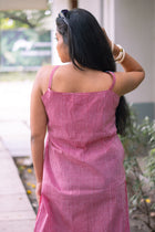 Pinjra — Handwoven Gamcha Cotton Slip Dress