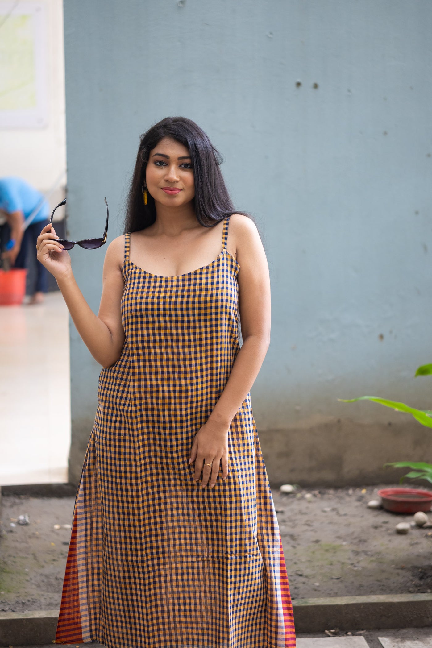 Sorshe — Handwoven Gamcha Cotton Slip Dress