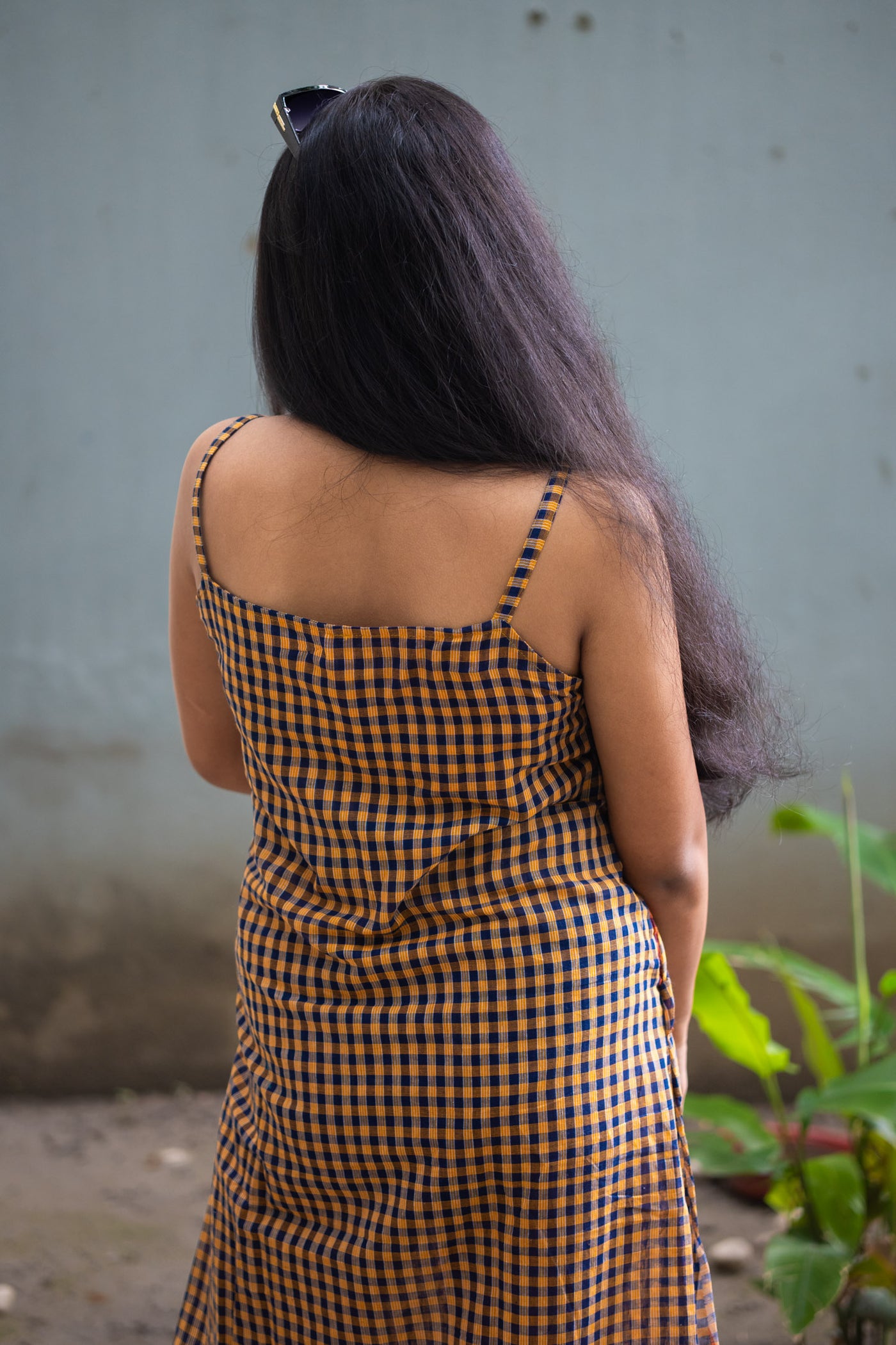 Sorshe — Handwoven Gamcha Cotton Slip Dress