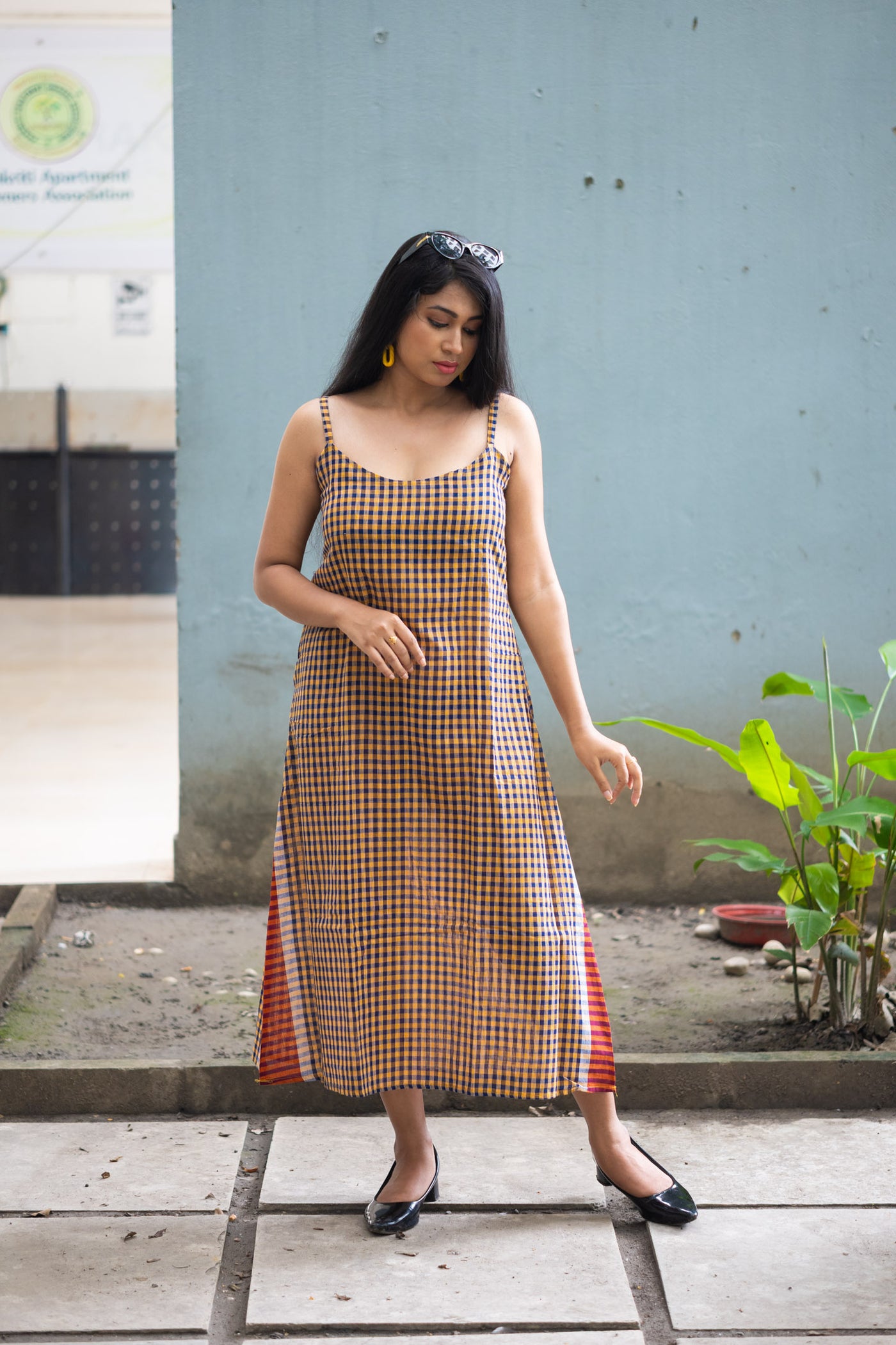 Sorshe — Handwoven Gamcha Cotton Slip Dress