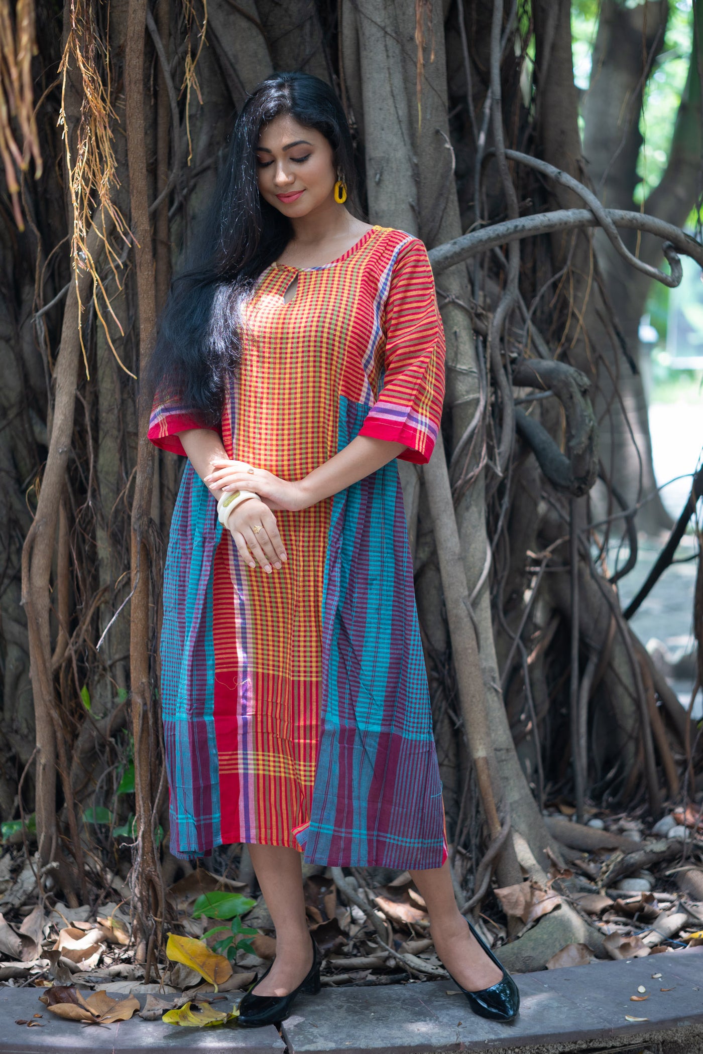 Phagun — Handwoven Gamcha Cotton Dress