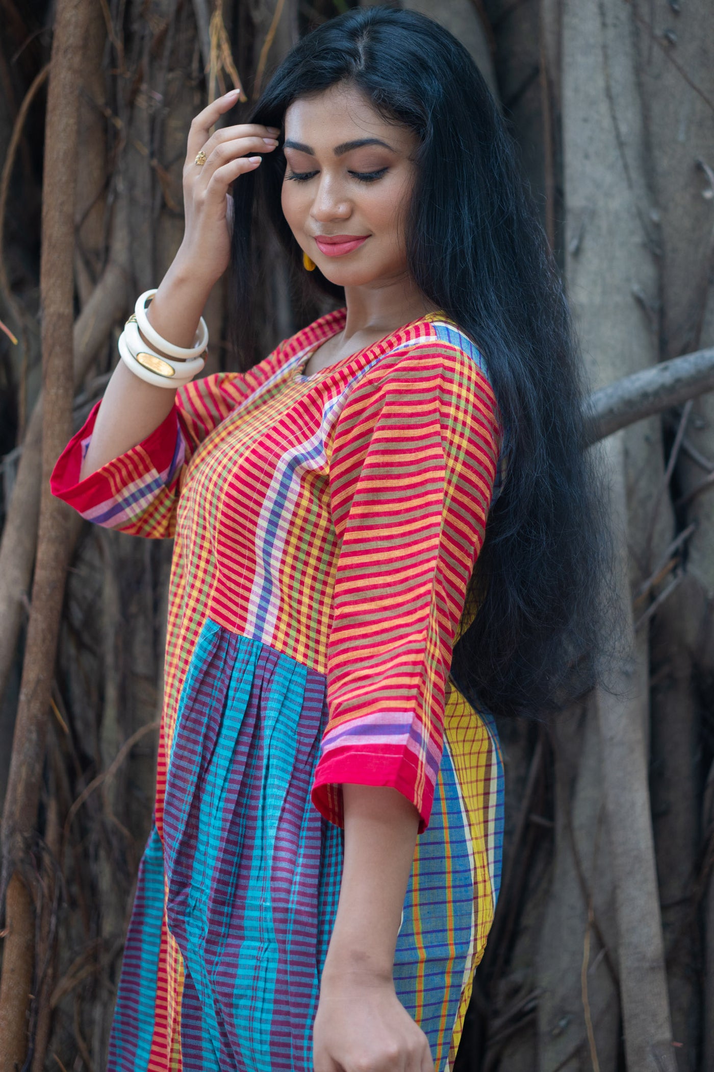 Phagun — Handwoven Gamcha Cotton Dress