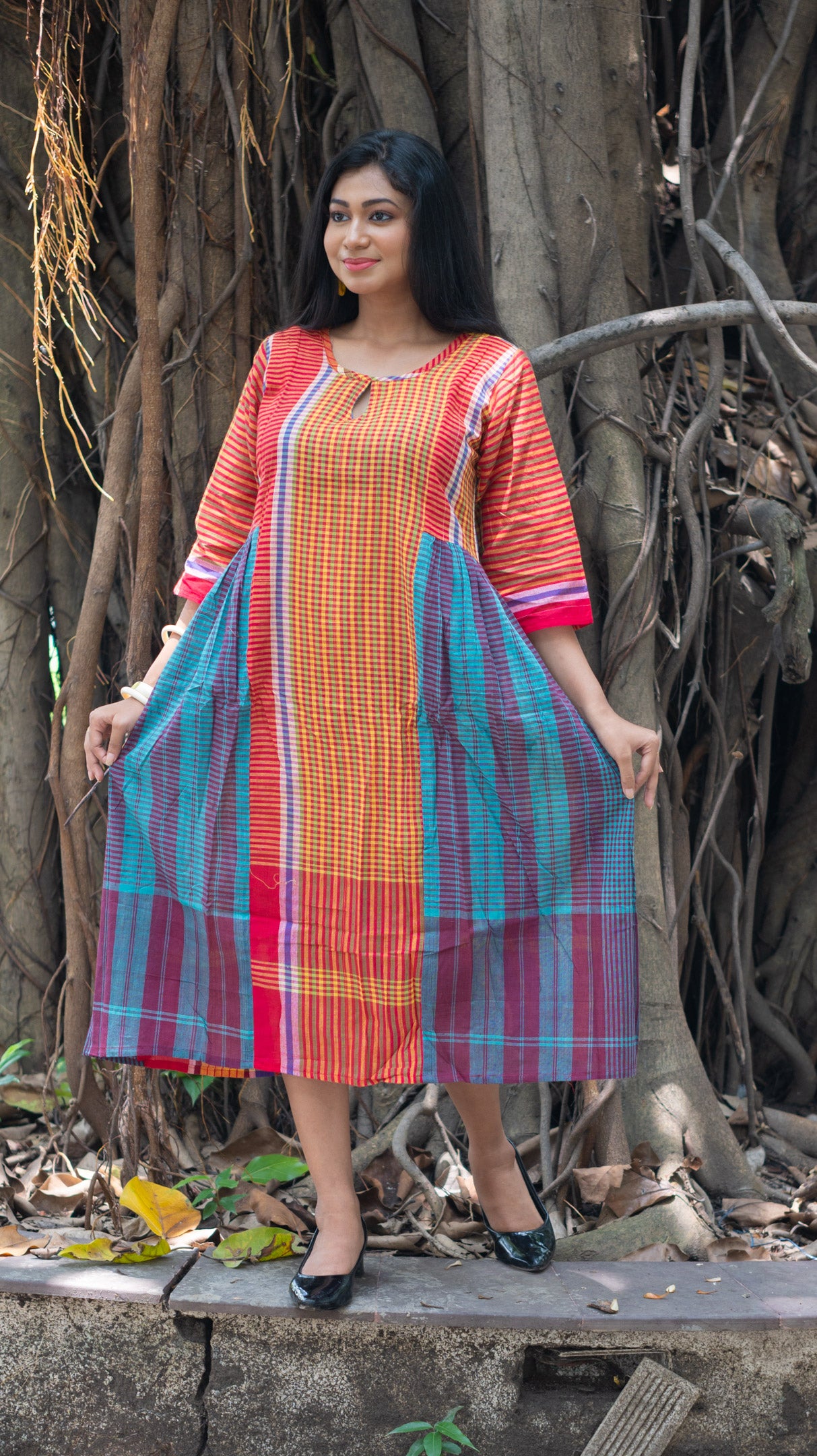 Phagun — Handwoven Gamcha Cotton Dress