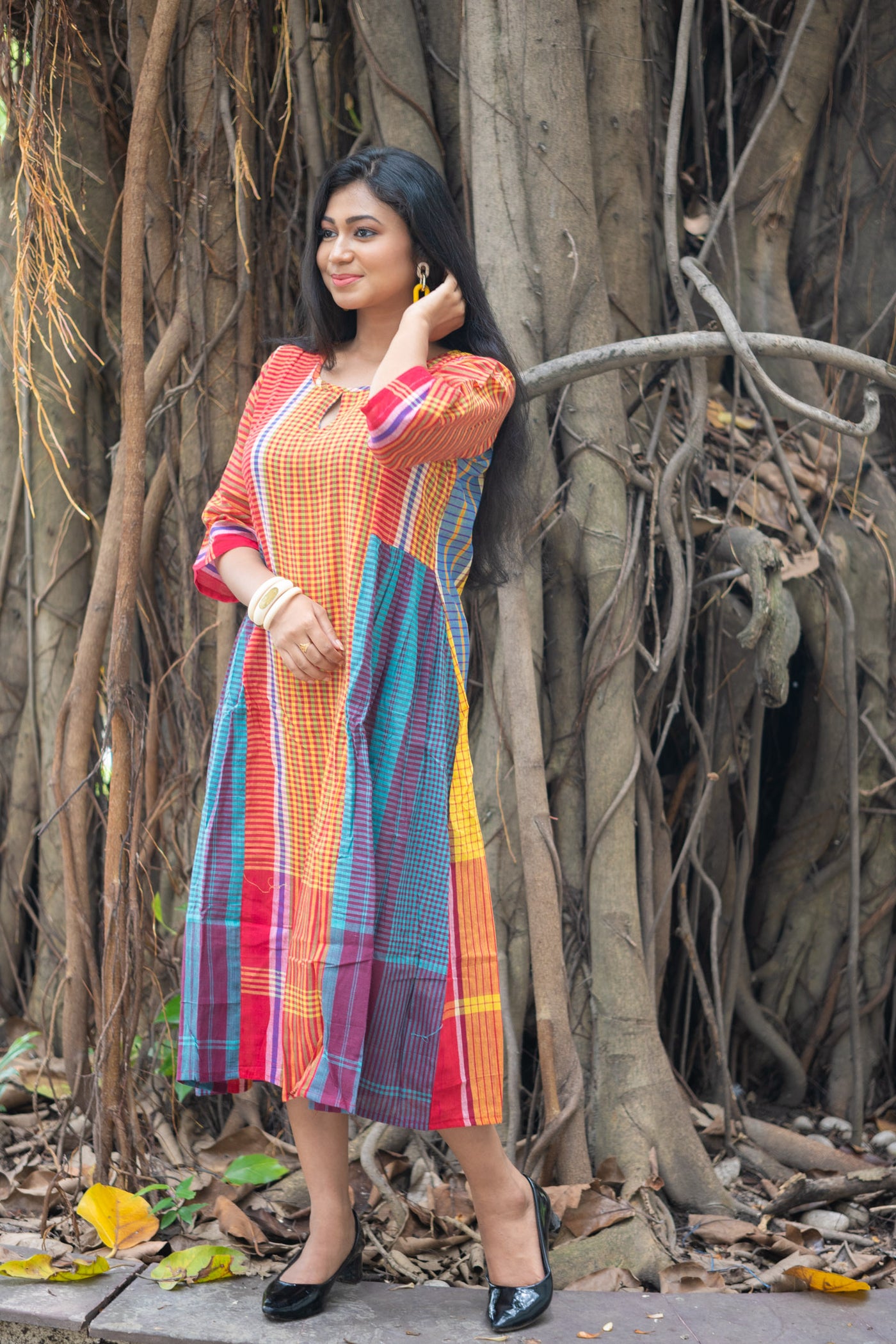 Phagun — Handwoven Gamcha Cotton Dress
