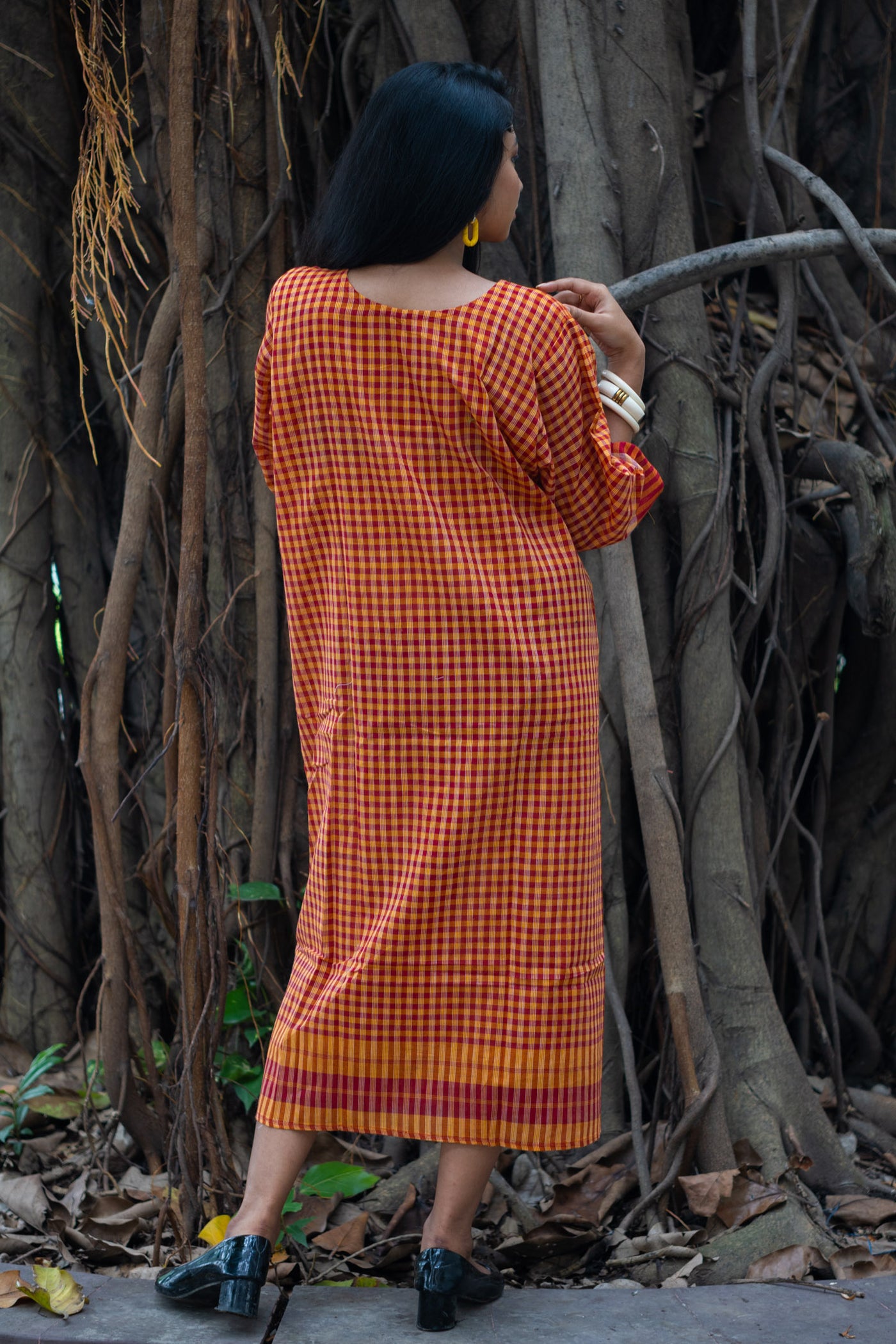 Agnishikha — Handwoven Gamcha Cotton Dress