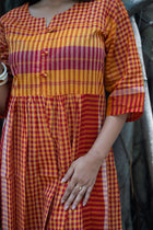 Agnishikha — Handwoven Gamcha Cotton Dress