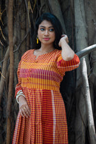 Agnishikha — Handwoven Gamcha Cotton Dress