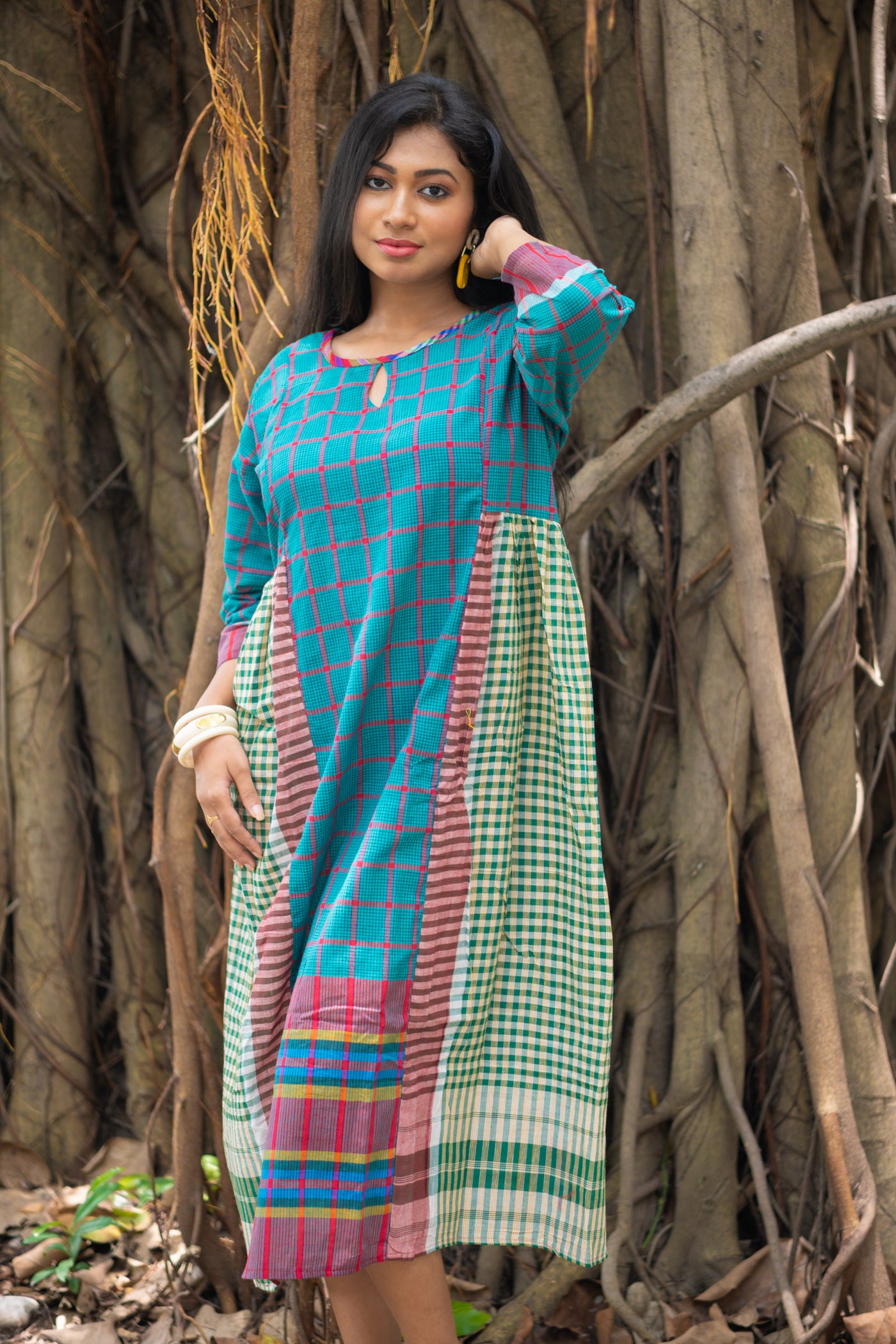 Morpankh — Handwoven Gamcha Cotton Dress