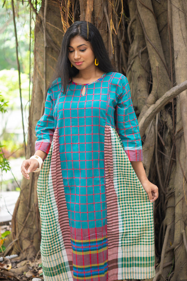 Morpankh — Handwoven Gamcha Cotton Dress