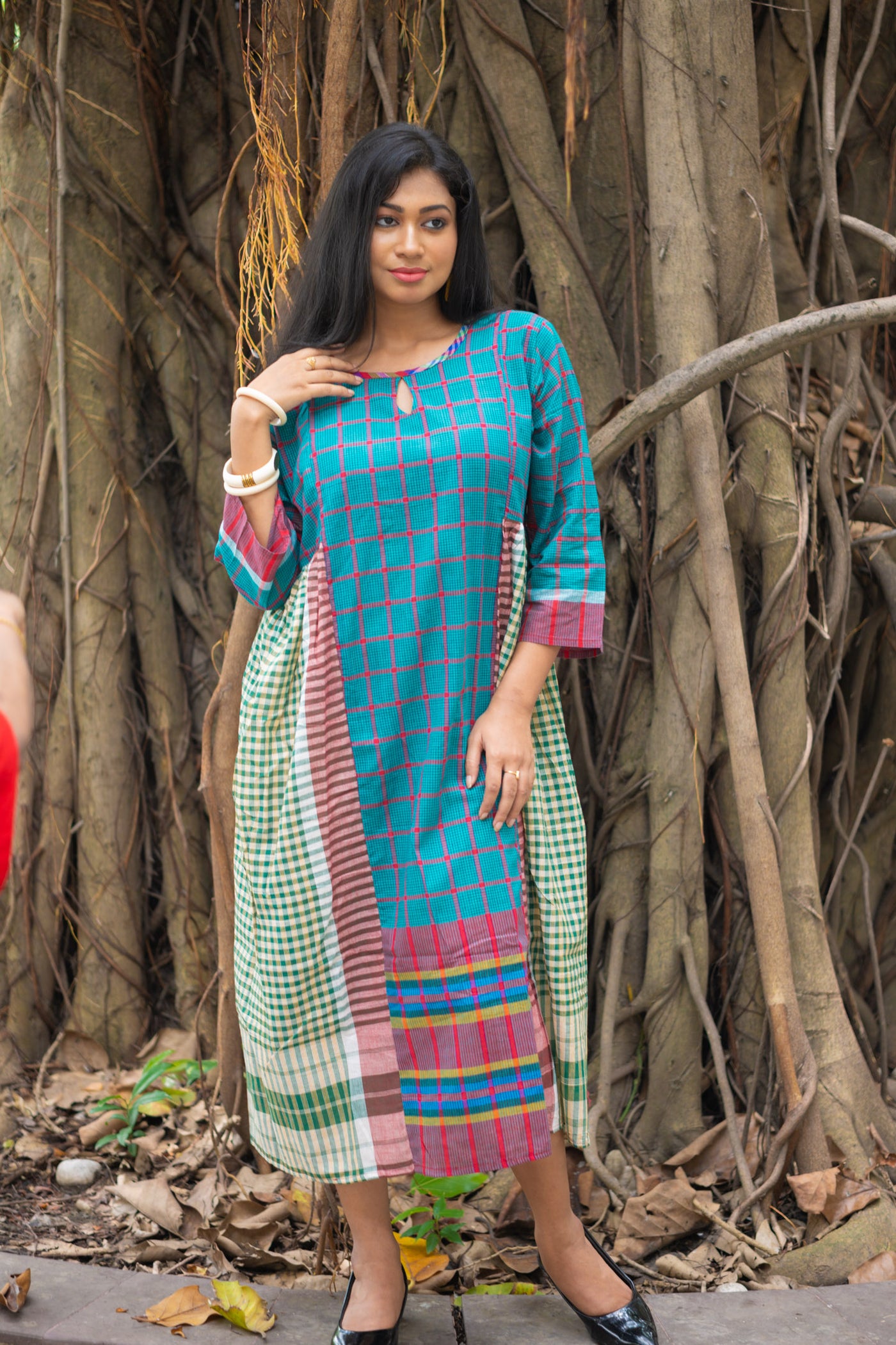 Morpankh — Handwoven Gamcha Cotton Dress