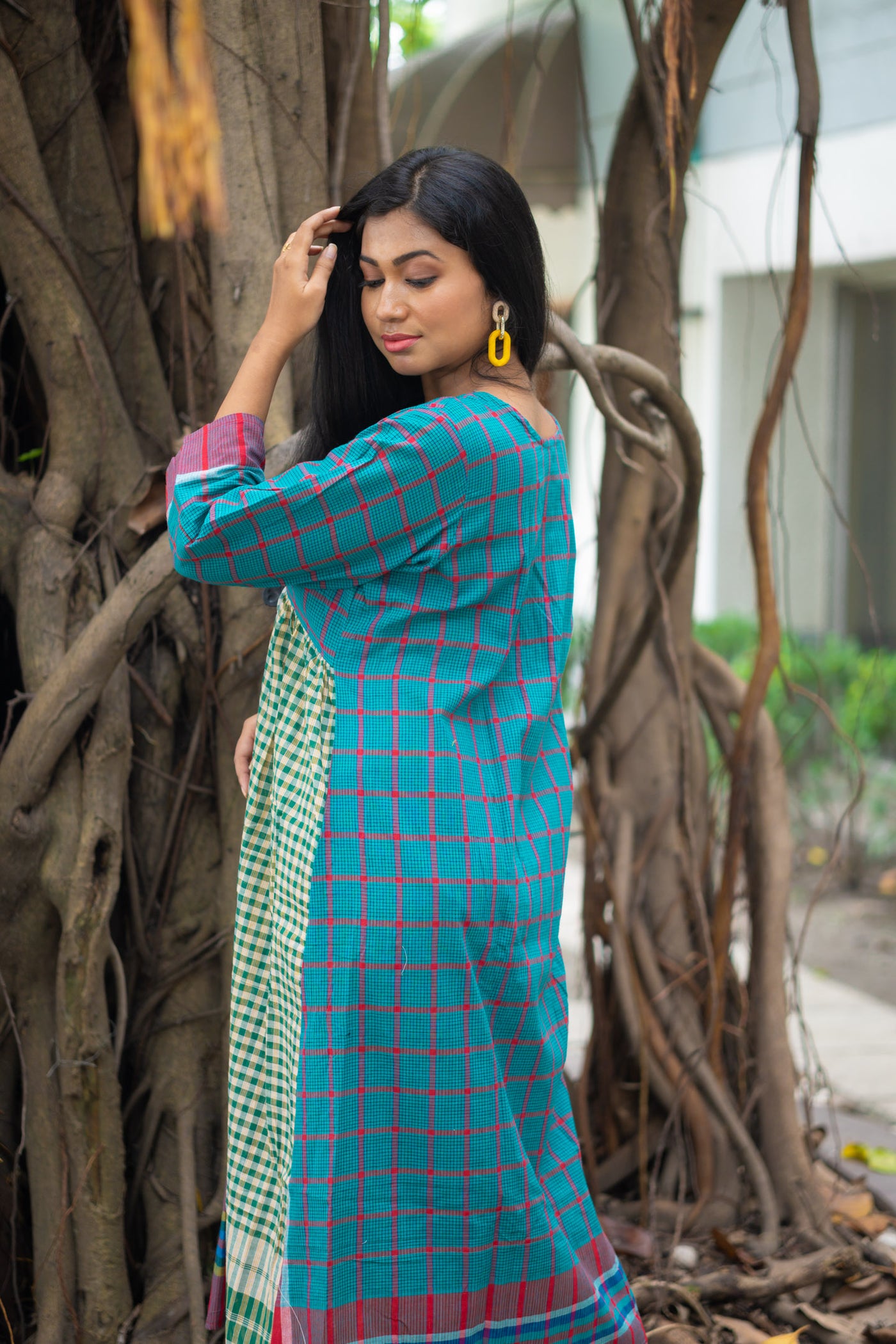 Morpankh — Handwoven Gamcha Cotton Dress