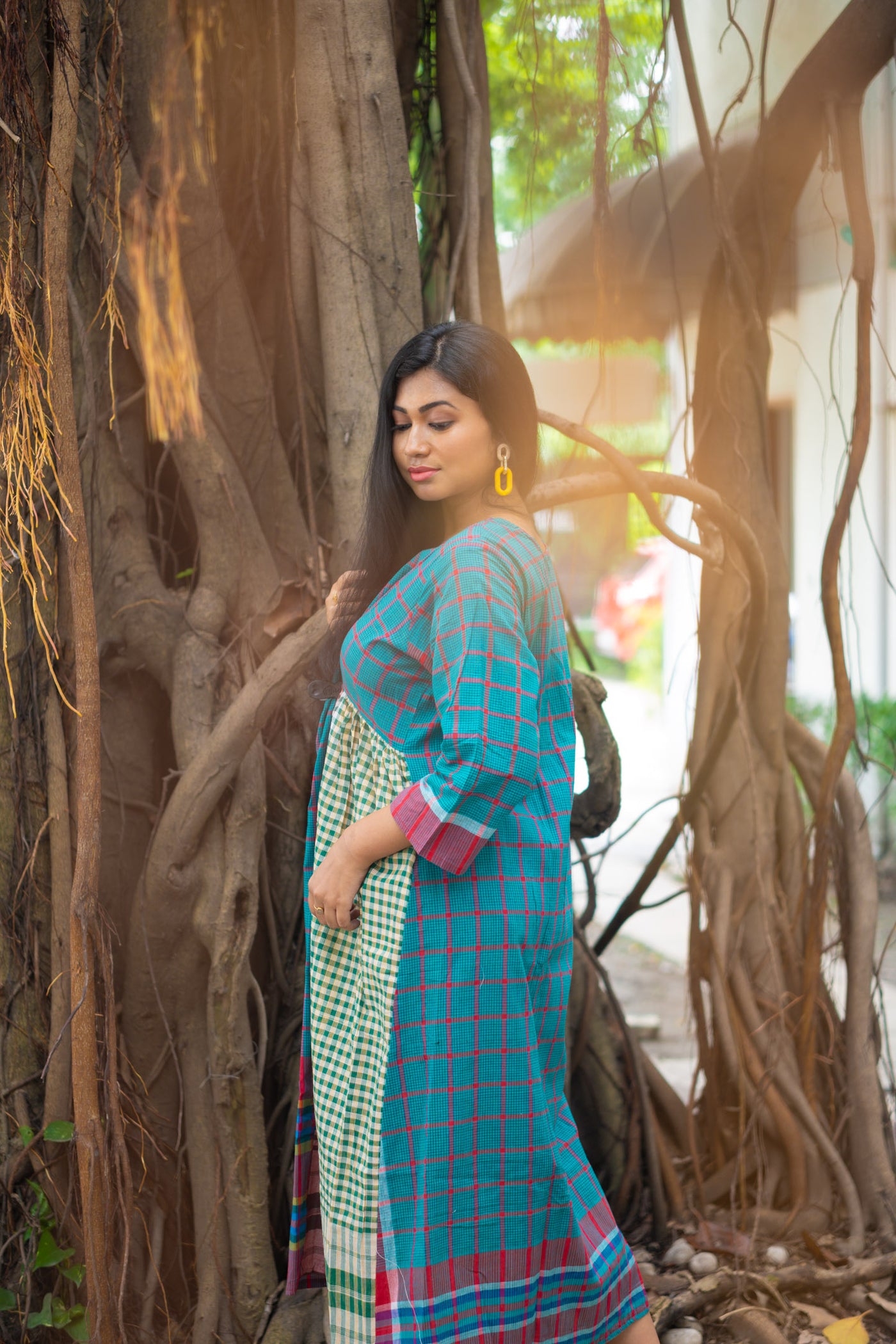 Morpankh — Handwoven Gamcha Cotton Dress