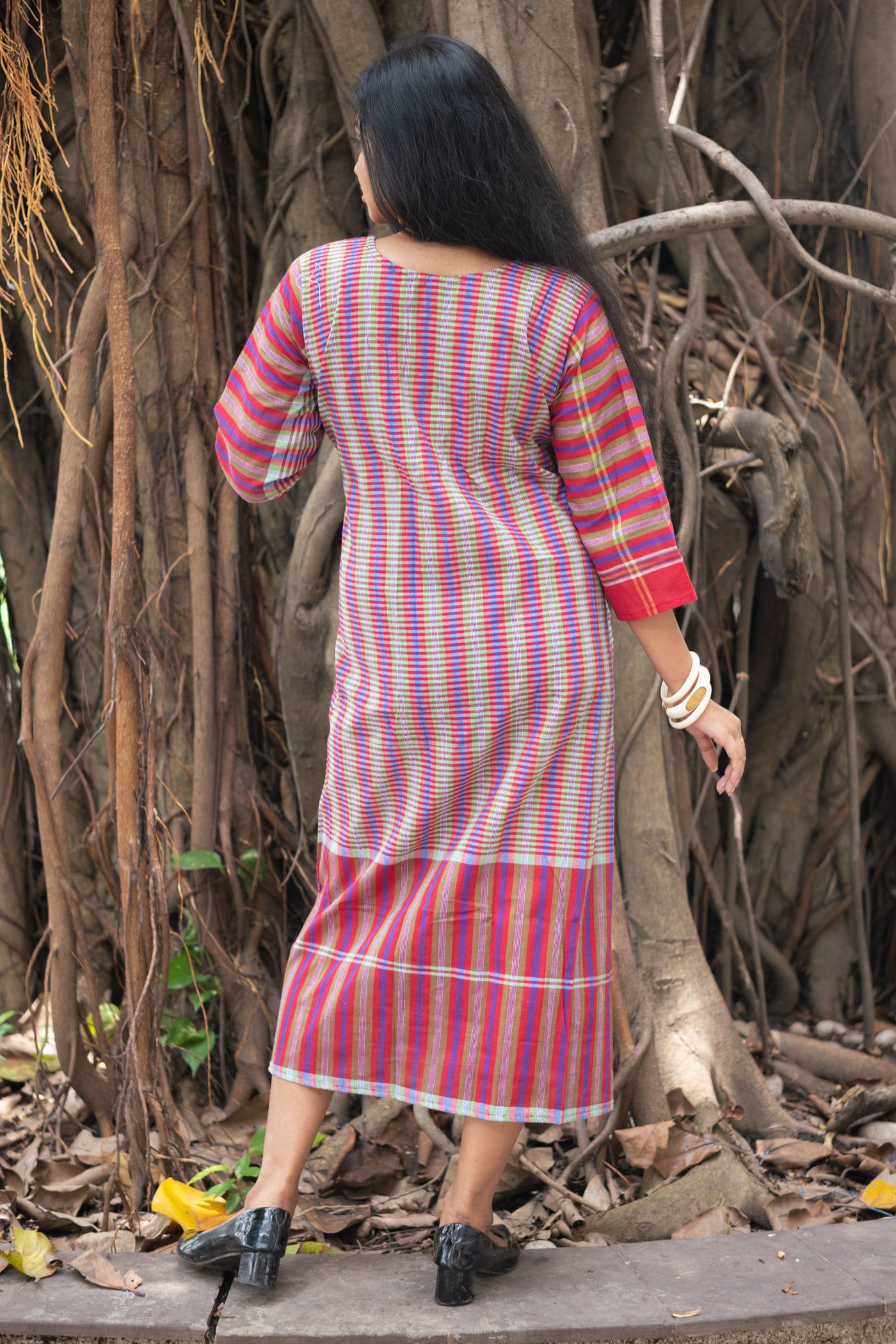 Chitrali — Handwoven Gamcha Cotton Dress