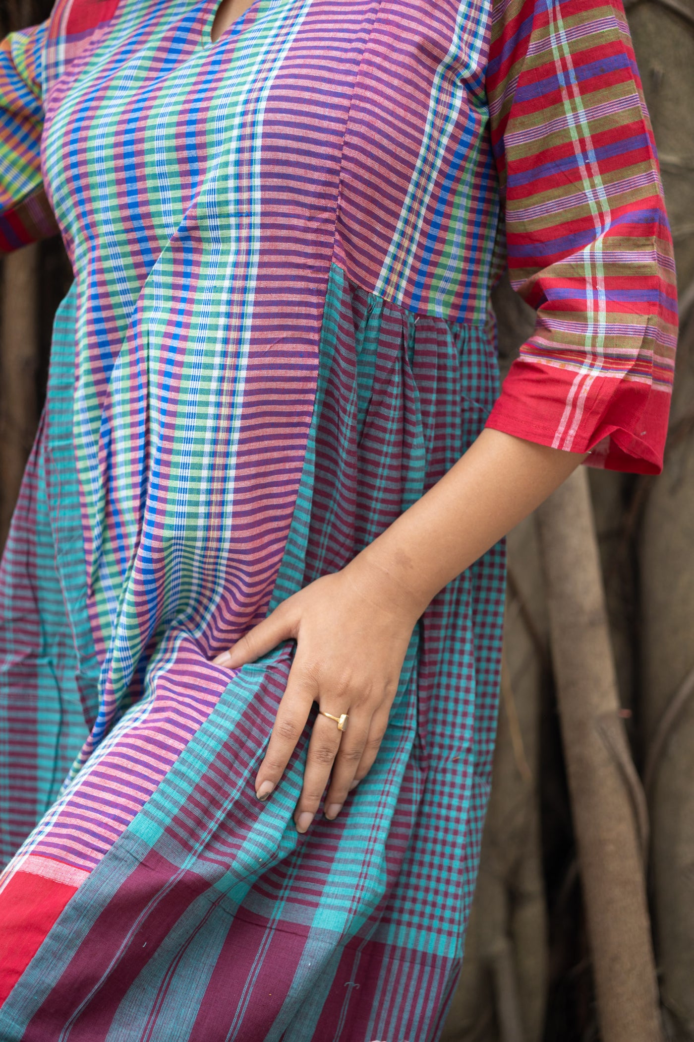 Chitrali — Handwoven Gamcha Cotton Dress