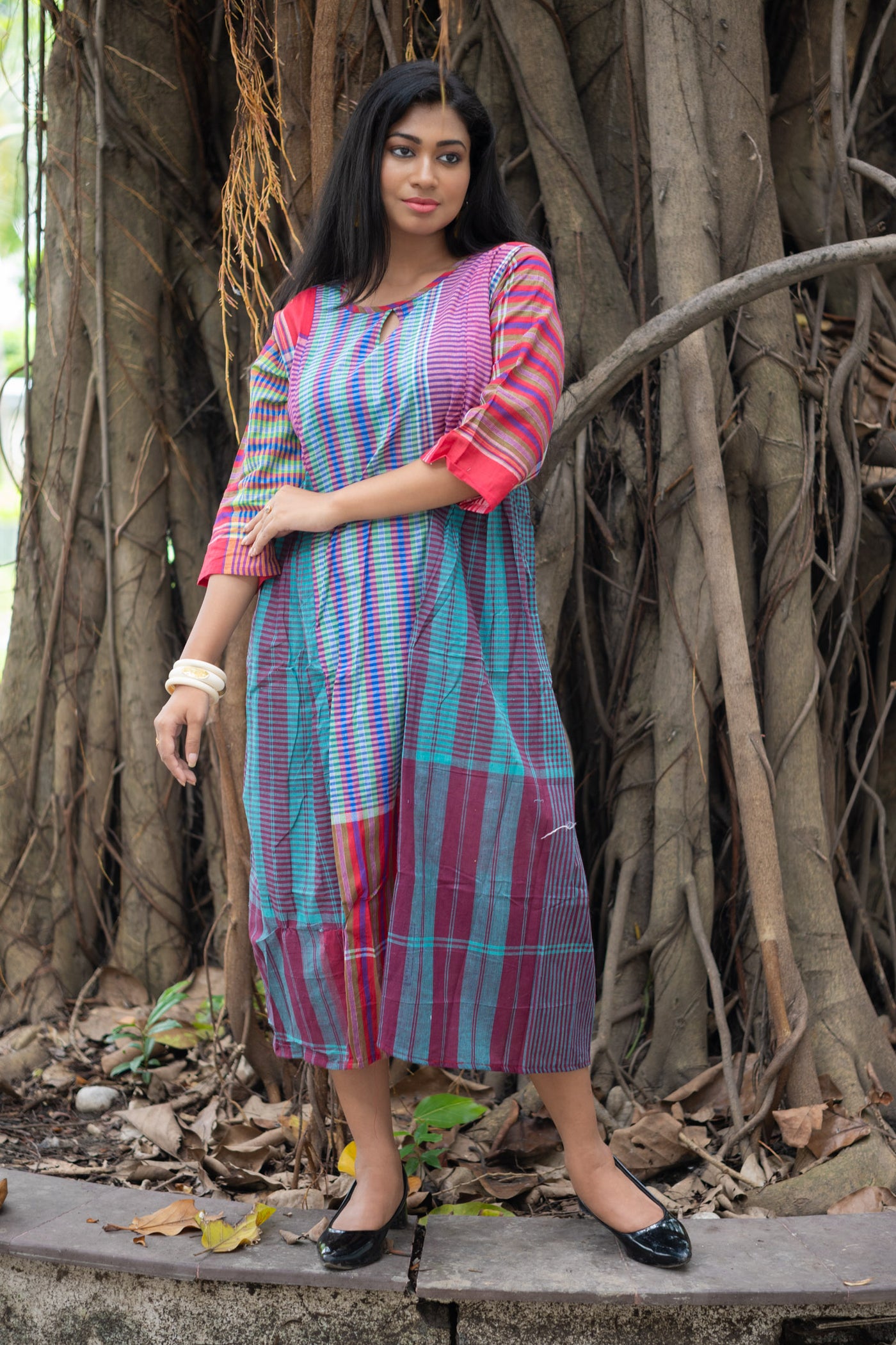 Chitrali — Handwoven Gamcha Cotton Dress